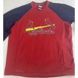 St.Louis‎ Cardinals Nike Swoosh Long Sleeve Thermal Fit  Pullover SZ Medium MLB